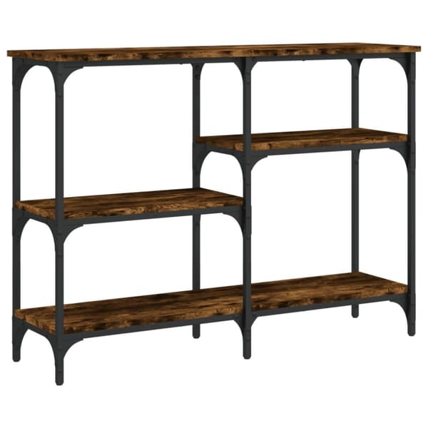 The Living Store konsolbord 102x29x75 cm konstrueret træ røget egetræsfarve -  Sideborde
