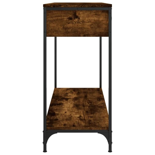 The Living Store konsolbord 100x34,5x75 cm konstrueret træ røget egetræsfarve - Sideborde