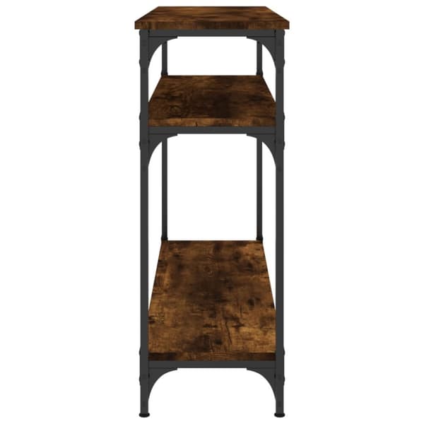 The Living Store konsolbord 100x29x75 cm konstrueret træ røget egetræsfarve -  Sideborde