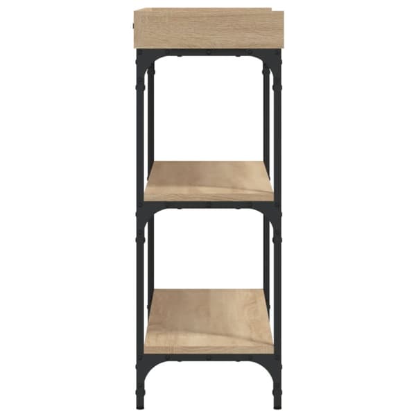 The Living Store konsolbord med hylder 100x30x80 cm sonoma-eg - Sideborde