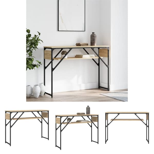 The Living Store Sohvapöytä Sonoma-tammi 105x30x75 cm tekninen puu -  Apupöydät