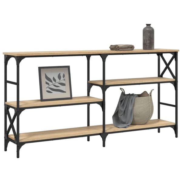 The Living Store konsolbord 150x29x76,5 cm konstrueret træ sonoma-eg -  Sideborde