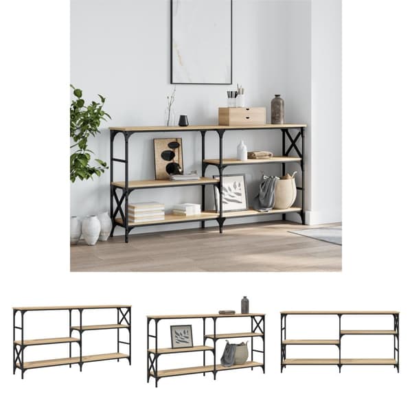 The Living Store konsolbord 150x29x76,5 cm konstrueret træ sonoma-eg -  Sideborde