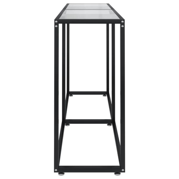 The Living Store Konsolipöytä läpinäkyvä 160x35x75,5 cm karkaistu lasi -  Apupöydät