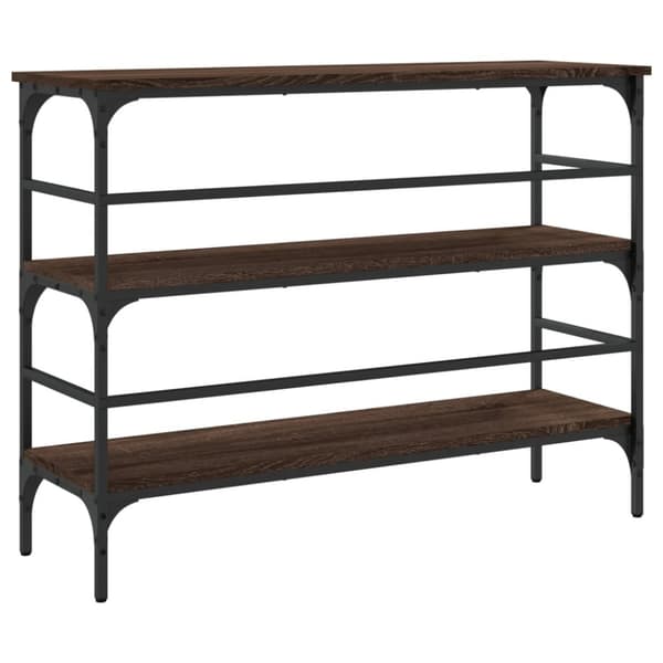 The Living Store Konsolipöytä ruskea tammi 100x32x75 cm tekninen puu -  Apupöydät