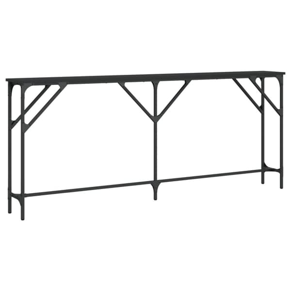 The Living Store Konsolipöytä musta 180x23x75 cm tekninen puu -  Apupöydät