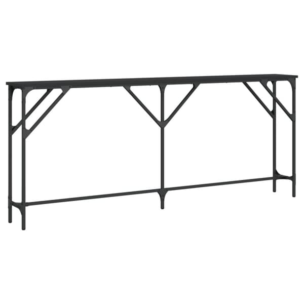 The Living Store Konsolipöytä musta 180x23x75 cm tekninen puu -  Apupöydät
