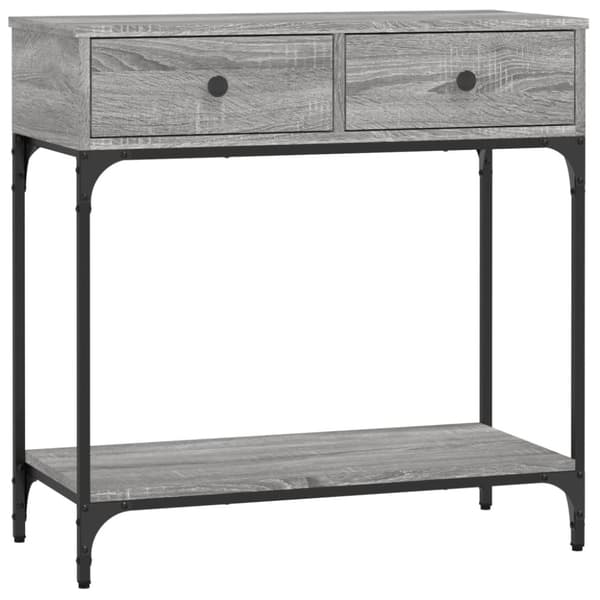 The Living Store Konsolipöytä harmaa Sonoma 75x34,5x75 cm tekninen puu - Apupöydät