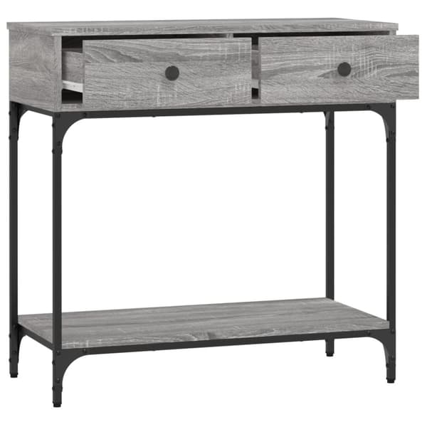 The Living Store Konsolipöytä harmaa Sonoma 75x34,5x75 cm tekninen puu - Apupöydät