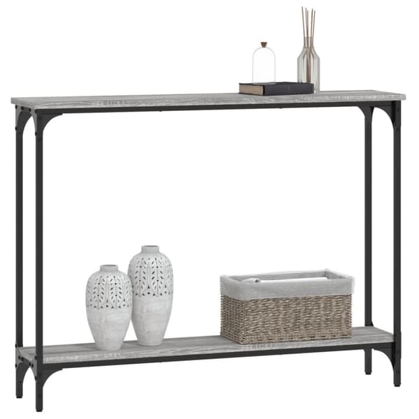 The Living Store konsolbord 100x22,5x75 cm konstrueret træ grå sonoma-eg -  Sideborde