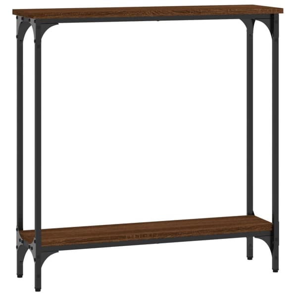 The Living Store konsolbord 75x22,5x75 cm konstrueret træ brunt egetræ -  Sideborde