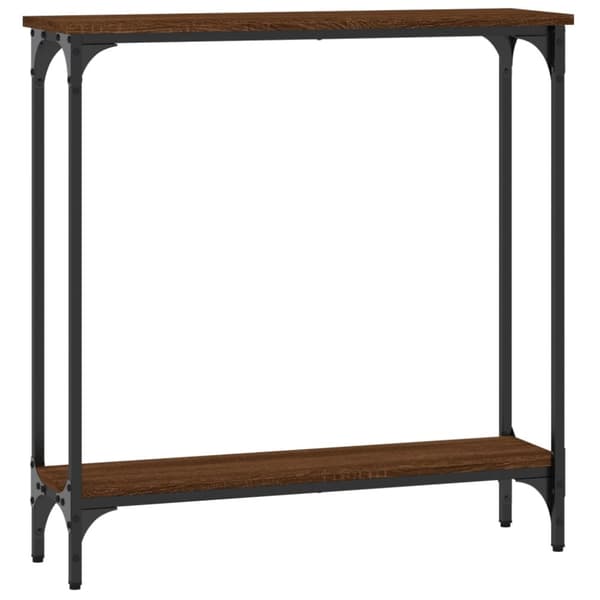 The Living Store konsolbord 75x22,5x75 cm konstrueret træ brunt egetræ -  Sideborde