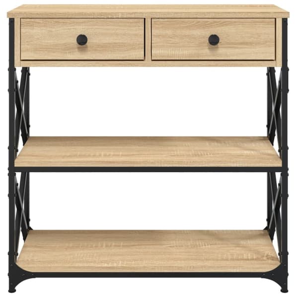 The Living Store konsolbord 75x28x75 cm konstrueret træ sonoma-eg - Sideborde
