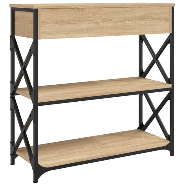 The Living Store konsolbord 75x28x75 cm konstrueret træ sonoma-eg - Sideborde