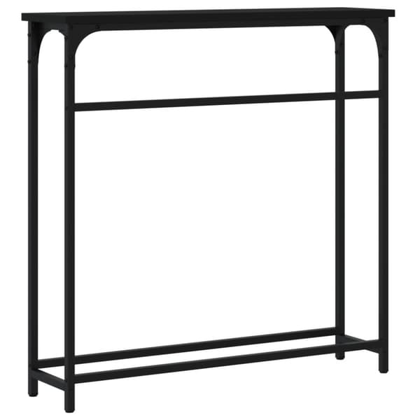 The Living Store Konsolipöytä musta 75x19,5x75 cm tekninen puu -  Apupöydät