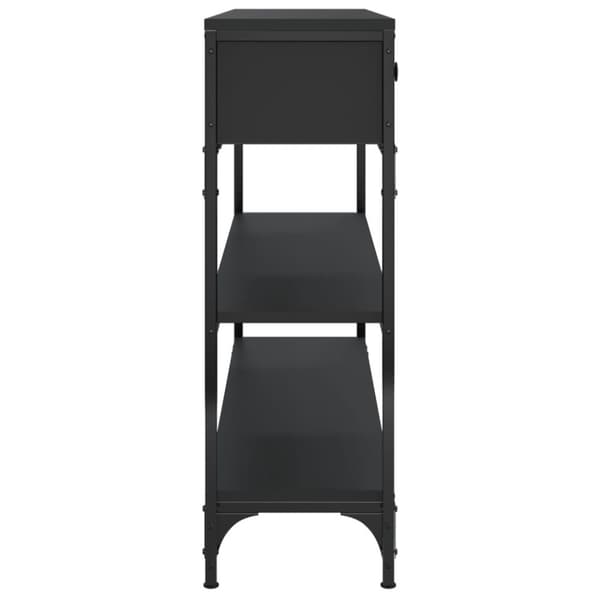 The Living Store konsolbord 100x25x75 cm konstrueret træ sort -  Sideborde