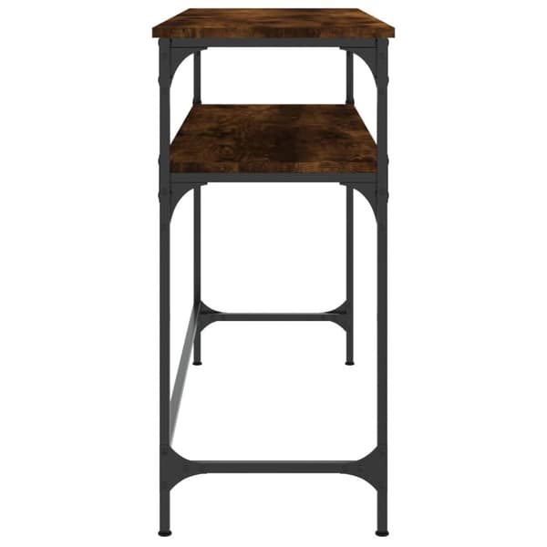 The Living Store konsolbord 100x35,5x75 cm konstrueret træ røget egetræsfarve -  Sideborde