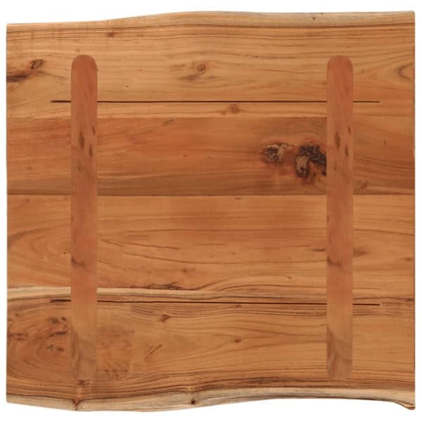 The Living Store sidebord 40x40x2,5 cm massivt akacietræ naturlig kant -  Sideborde