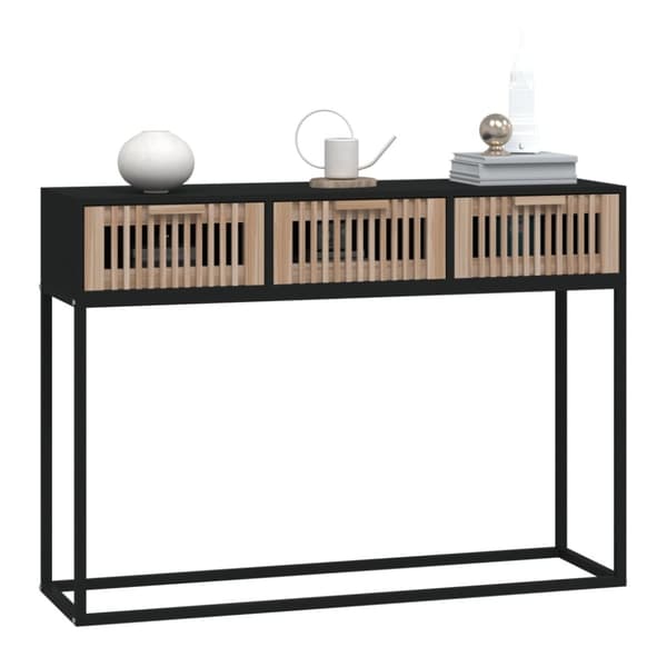 The Living Store konsolbord 105x30x75 cm konstrueret træ og jern sort - Sideborde