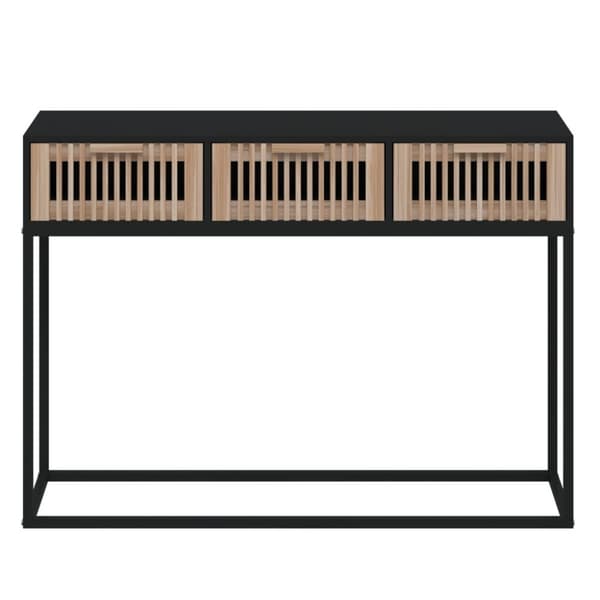 The Living Store konsolbord 105x30x75 cm konstrueret træ og jern sort - Sideborde