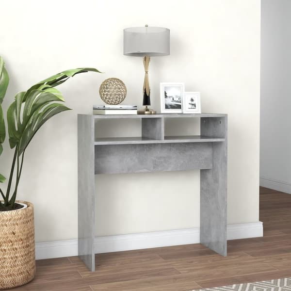Sideborde - Living konsolbord 78x30x80 cm spånplade betongrå