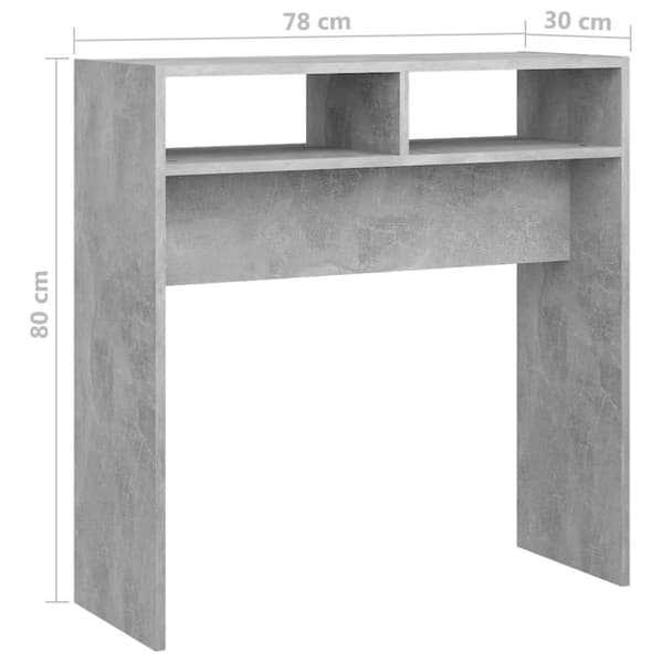 Sideborde - Living konsolbord 78x30x80 cm spånplade betongrå