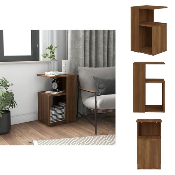 Sideborde - Living sidebord 36x30x56 cm konstrueret træ brun egetræsfarve