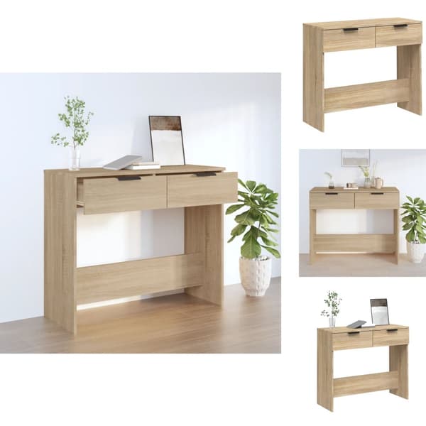 Avlastningsbord - Living Avlastningsbord sonoma ek 90x36x75 cm konstruerat trä