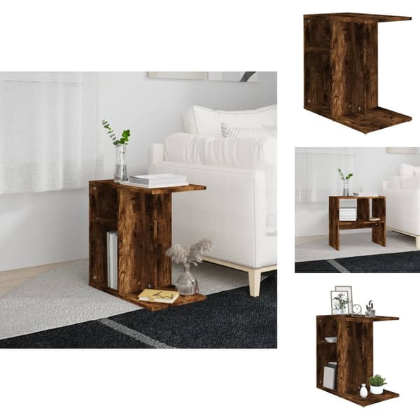 Sideborde - Living sidebord 50x30x50 cm konstrueret træ røget egetræsfarve