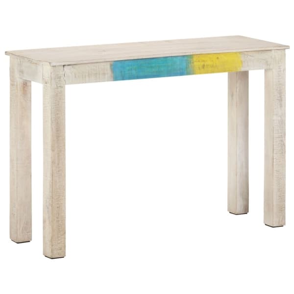 Sideborde - Living konsolbord 115x35x77 cm ru mangotræ hvid