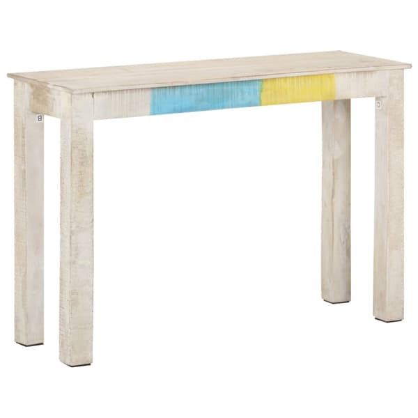 Sideborde - Living konsolbord 115x35x77 cm ru mangotræ hvid