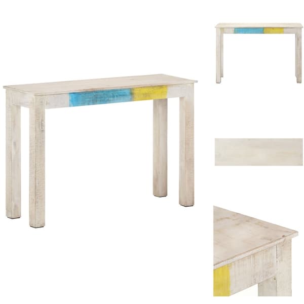 Sideborde - Living konsolbord 115x35x77 cm ru mangotræ hvid