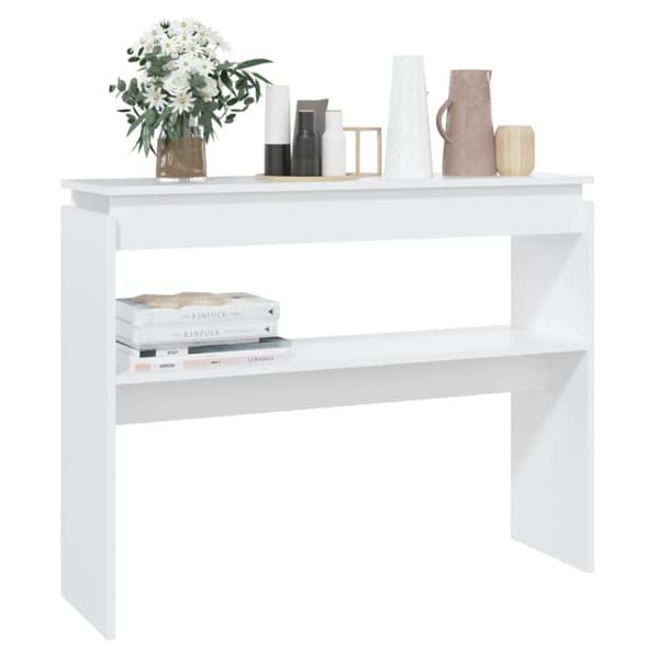 Avlastningsbord - Living Sidobord vit 102x30x80 cm spånskiva