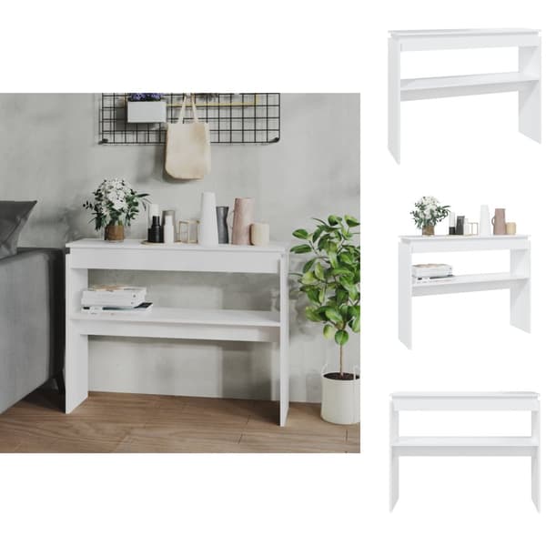 Sideborde - Living konsolbord 102x30x80 cm spånplade hvid