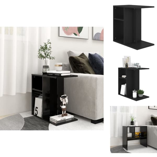 Sideborde - Living sidebord 50x30x50 cm konstrueret træ sort