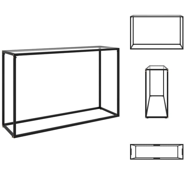 Sideborde - Living konsolbord 120x35x75 cm hærdet glas transparent
