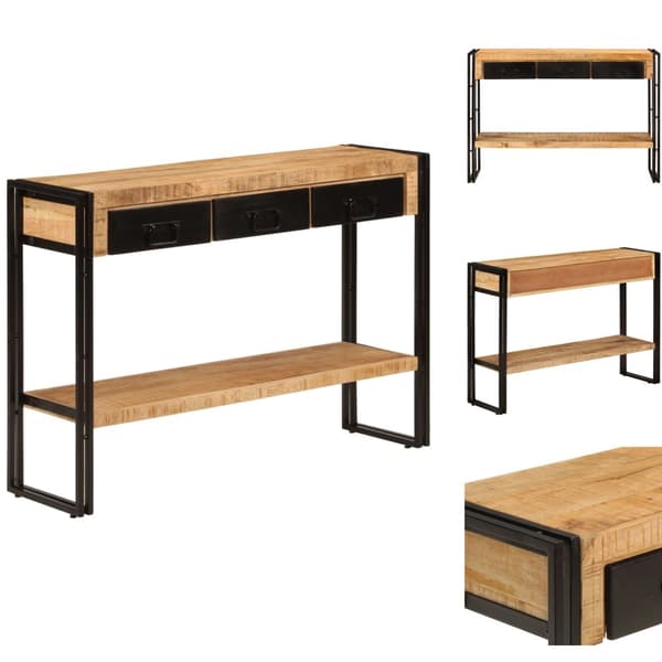 Sideborde - Living konsolbord 110x30x76 cm massivt mangotræ