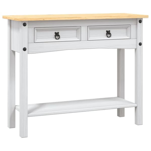 Sideborde - Living konsolbord Corona-serien 90x34,5x73 cm mexicansk fyrretræ hvid