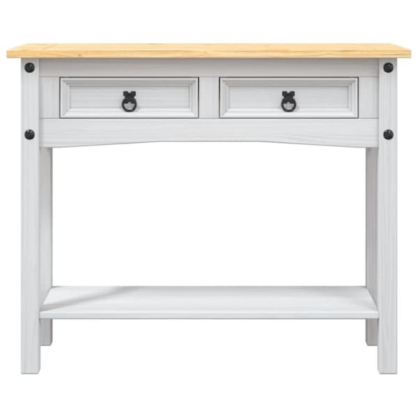Sideborde - Living konsolbord Corona-serien 90x34,5x73 cm mexicansk fyrretræ hvid