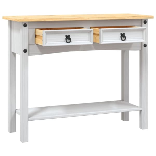 Sideborde - Living konsolbord Corona-serien 90x34,5x73 cm mexicansk fyrretræ hvid