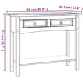 Miniatyrbillede 10 af 11: Sideborde - Living konsolbord Corona-serien 90x34,5x73 cm mexicansk fyrretræ hvid