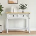 Miniatyrbillede 2 af 11: Sideborde - Living konsolbord Corona-serien 90x34,5x73 cm mexicansk fyrretræ hvid