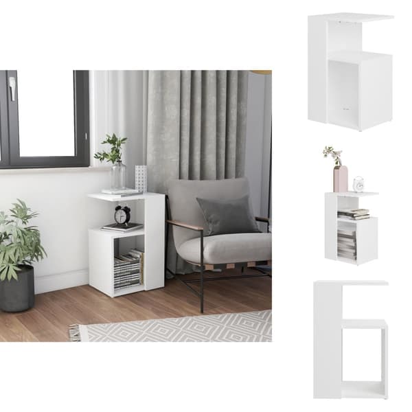 Sideborde - Living sidebord 36x30x56 cm konstrueret træ hvid