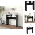 Miniatyrbild 1 av 9: Avlastningsbord - Living Konsolbord svart 78x30x80 cm konstruerat trä