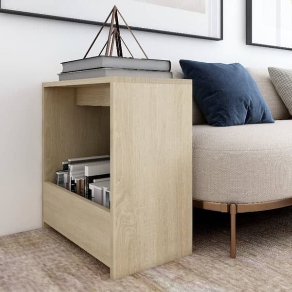 Sideborde - Living sidebord 50x26x50 cm konstrueret træ sonoma-eg