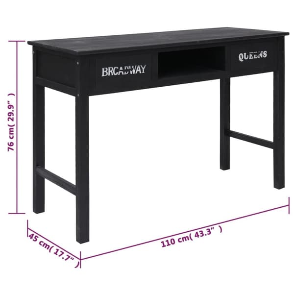 Sideborde - Living konsolbord 110 x 45 x 76 cm træ sort