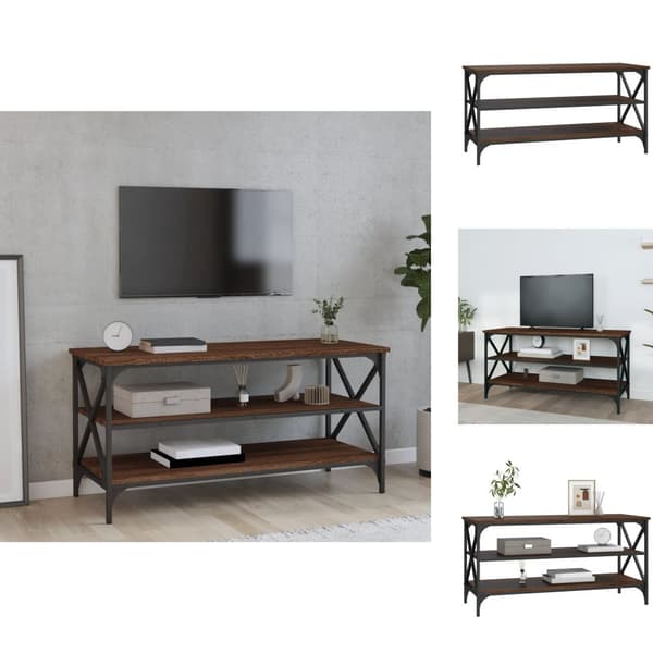 Apupöydät - Living TV-taso ruskea tammi 100x40x50 cm tekninen puu