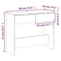Pikkukuva 10 / 11: Apupöydät - Living Konsolipöytä musta 90x36x75 cm tekninen puu