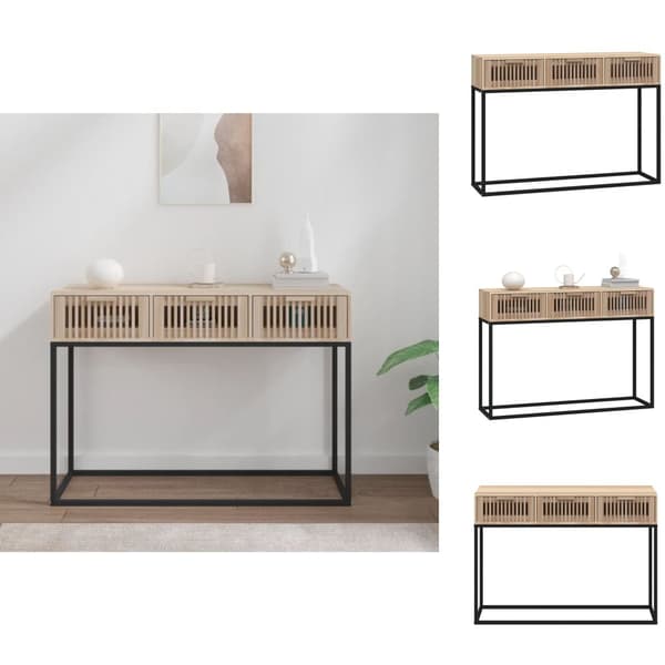 Sideborde - Living konsolbord 105x30x75 cm konstrueret træ og jern