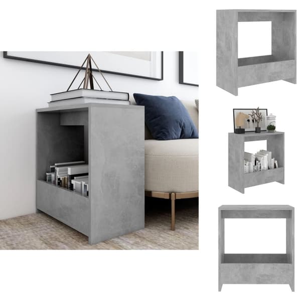 Sideborde - Living sidebord 50x26x50 cm konstrueret træ betongrå